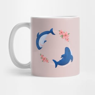 Brucie ikea shark swimming flower ring Mug